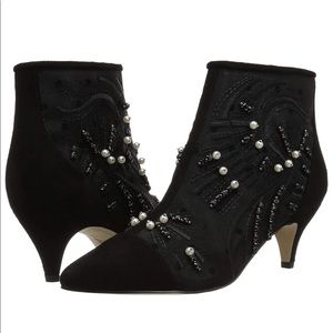 Sam Edelman Kami Mesh Suede Black Bootie 6.5